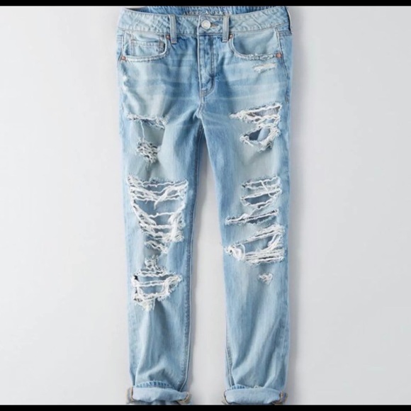 ripped boyfriend jeans american eagle